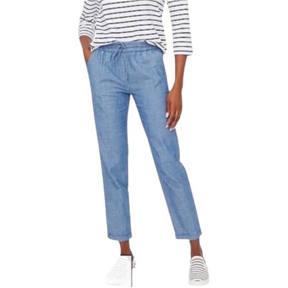 J. Crew Factory Pants - J.Crew Factory Chambray Drawstring Pant Size 6 Blue